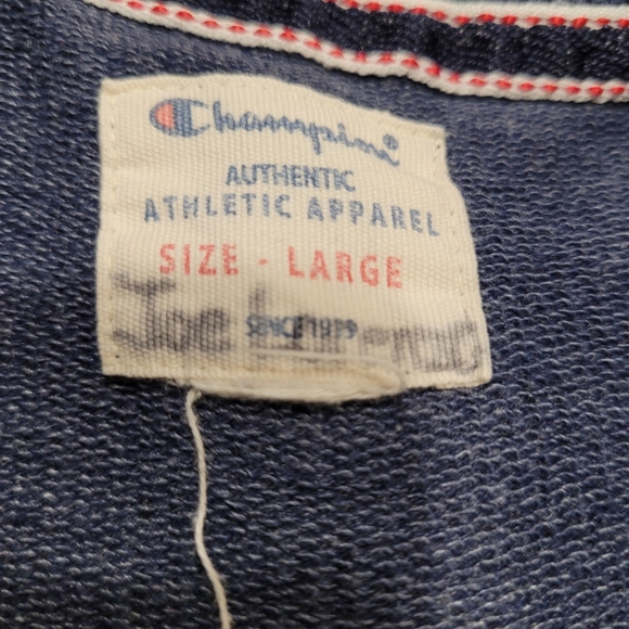 Champion Crew Sweatshirt Size Large Blue - Picture 7 of 7